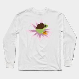 Frog on a flower Long Sleeve T-Shirt